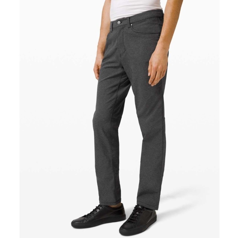 Lululemon ABC Pant Classic *Tech Canvas 34" Heathered Black